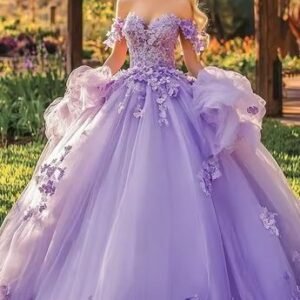 Lavender Tull Princess Gown